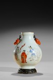A FAMILLE ROSE 'FIGURES' HU VASE
