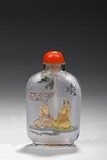 AN INSIDE-PAINTED GLASS SNUFF BOTTLE