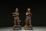 A PAIR OF GILT-PAINTED BRONZE FIGURES 