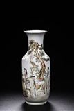 A PAINTED PORCELAIN 'FIGURES' VASE