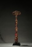A PAINTED LACQUER WOOD 'IMMORTALS' RUYI SCEPTER