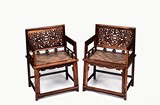A PAIR OF HUANGHUALI LOW-BACK CHAIRS