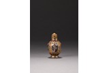 A FAMILLE ROSE ENAMELLED LANDSCAPE SNUFF BOTTLE