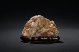 A NATURALISTIC SHOUSHAN SOAPSTONE SCHOLAR'S ROCK