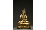 EXCEPTIONAL GILT COPPER ALLOY FIGURE OF VAJRASATTVA