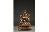 A GILT-BRONZE FIGURE OF BODHISATTVA