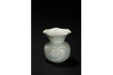 A WHITE AND CELADON GLAZE VASE