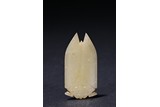 A CELADON JADE CARVING OF CICADA