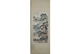 TANG YUN: COLOR AND INK 'HERMIT IN MOUNTAIN' PAINTING