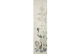 LU XIAOMAN: COLOR AND INK 'BAMBOO AND ROCK' PAINTING