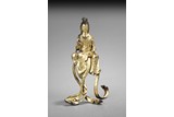 A GILT BRONZE FIGURE OF GUANYIN