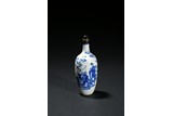 A BLUE AND WHITE 'NIU LANG ZHINV' BOTTLE