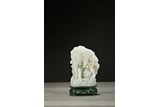 A WHITE JADE 'SCHOLAR' MOUNTAIN BOULDER