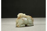 A CELADON JADE CARVING OF LUDUAN CENSER