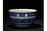 A BLUE AND WHITE 'RUYI' JAR
