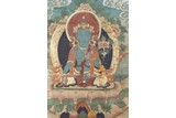 A TIBETAN THANGKA OF AKSHOBHYA