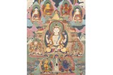 A TIBETAN THANGKA OF SHADAKSHARI LOKESHVARA