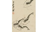 QI BAISHI: INK ON PAPER ‘SHRIMPS’ PAINTING