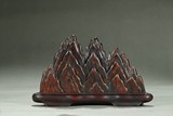 AN AGARWOOD 'MOUNTAIN' BRUSH REST