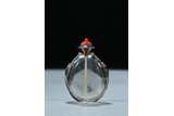 A ROCK CRYSTAL SNUFF BOTTLE