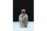 WANG XISAN: INSIDE-PAINTED CRYSTAL ‘SNOWY LANDSCAPE’ SNUFF BOTTLE