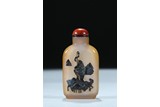 A AGATE CARVED 'SHEPHERD' SNUFF BOTTLE