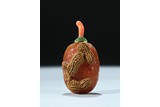 A CARVED AGATE JUJUBE-FORM SNUFF BOTTLE
