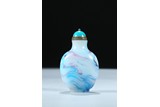 A GLASS MULTI-COLOR 'CLOUD' SNUFF BOTTLE