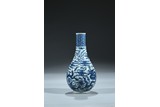 A BLUE AND WHITE 'DRAGON AND CLOUDS' VASE