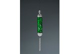 A JADEITE AND WHITE GOLD BUDDHIST SCRIPT PENDANT
