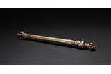 A TIBETAN SILVERY IRON SCEPTER KHATVANGA