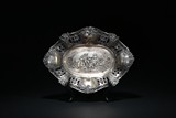 A GERMAN SILVER REPOUSSE DISH