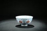 A DOUCAI FLORAL SCROLLING BLOSSOMS BOWL