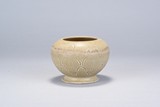 A CARVED 'YUE' WARE WATERPOT