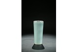 A LONGQUAN CELADON GLAZED BRUSH POT