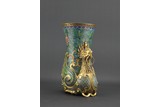 A GILT BRONZE CLOISONNE ENAMEL PHOENIX VESSEL