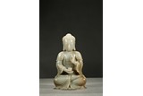 A CELADON JADE CARVING OF BODHISATTVA