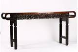 A MASSIVE HONGMU ROSEWOOD 'LOTUS' ALTAR TABLE