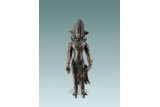 A COPPER ALLOY FIGURE OF STANDING DEITY