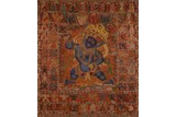 AN EMBROIDERED 'VAJRAPANI' THANGKA