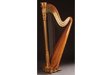 GILT WOOD LYON & HEALEY CONCERT GRAND HARP, MODEL 22, CIRCA 1919