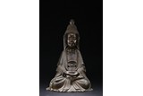 A BRONZE FIGURE OF SHAKYAMUNI BUDDHA