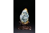 A CARVED JADEITE 'LANDSCAPE' BOULDER