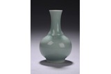 A SMALL CELADON-GLAZED VASE