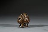 A SMALL GILT BRONZE 'LUDUAN' FORM CENSER