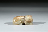 A JADE CARVING OF CAT