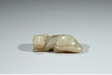 A WHITE JADE TIGER PENDANT