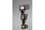 A WOOD CARVED JADE INLAID RUYI SCEPTER