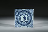 A BLUE AND WHITE 'BAGUA' PANEL 