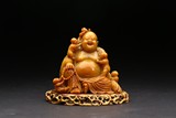 A SHOUSHAN SOAPSTONE CARVING OF 'BOYS AND BUDAI'